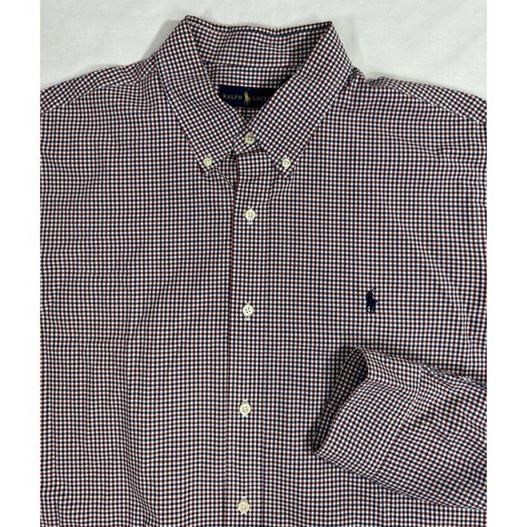 Polo Ralph Lauren Other - Polo Ralph Lauren Shirt Mens 2XL Red Blue Pony Oxford Gingham Button‎ Down